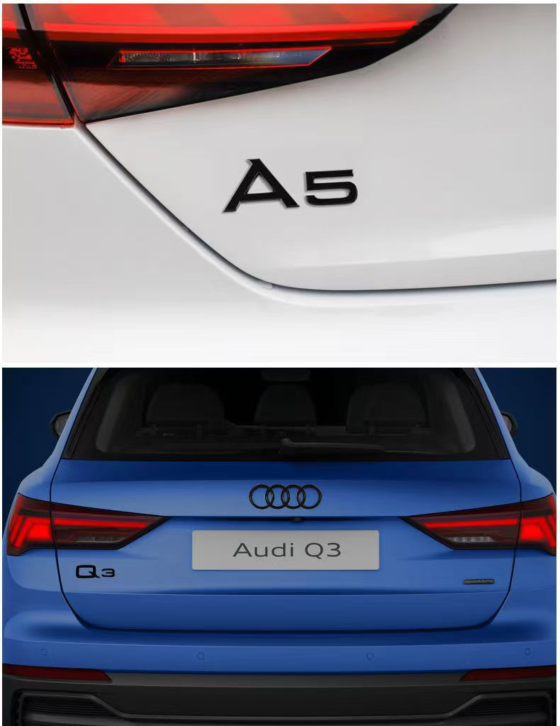 Suitable for Audi A8L A6L S8 fender side emblem W12 badge car logo, modified W12 rear emblem car sticker