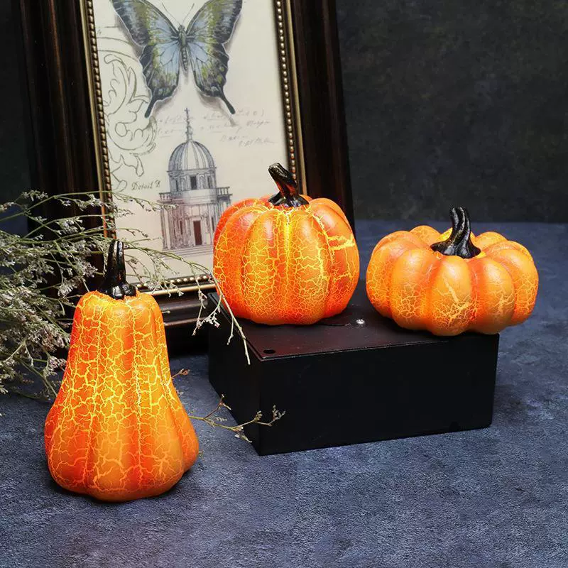 Новые поступления, кросс-бордерной Halloween тыквы, светящиеся смоляные тыквы, реквизит на Хэллоуин, настольные украшения