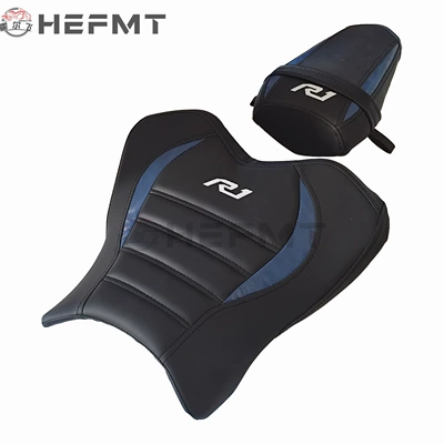 front and rear seats; non-slip and wear-resistant;, Motorcycle cushion - front-and-back-set-blue-original-seat-height