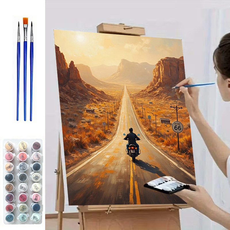 Ozon Miyazaki Jun pintura al óleo digital de verano DIY relleno manual de color curación con combinación de marcos interiores decoración de Sala de estar estilo INSI image 15