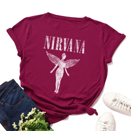 Nirvana Letter Printing Fashion New Street Short-Sleeved T-Shirt Aliexpress