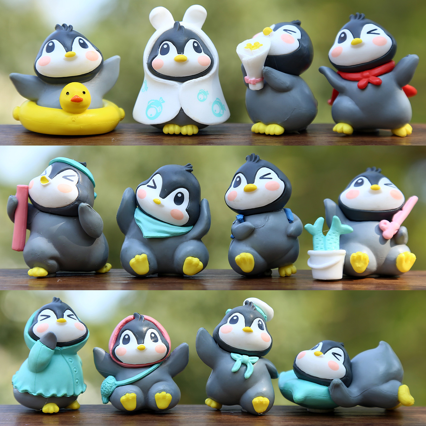 New Cartoon Realistic Miniature Penguin Model, Creative and Lively, Mischievous and Cute Penguin DIY Decoration Small Ornament