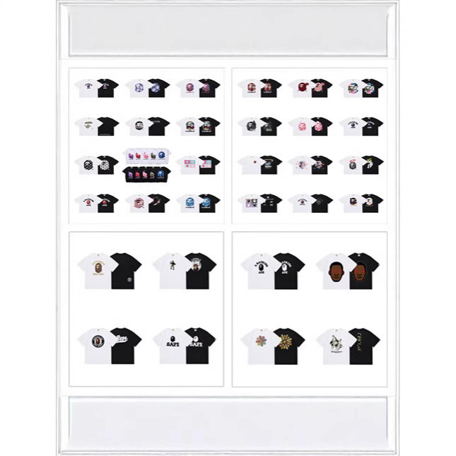 Bape Trendy Brand Shark Ape Head Heavy Correct Version Classic Short-Sleeved T-Shirt Male Couple Female Camouflage Printed Half-Sleeve