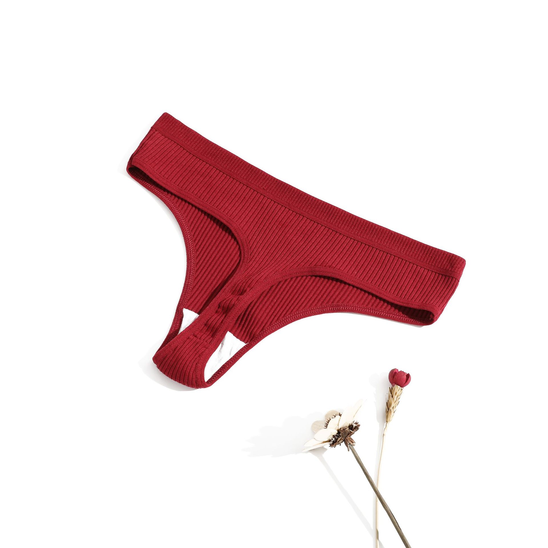 Nuevo tipo de pantalones en forma de T para niñas abdominales para elevar las caderas, pantalones en forma de T para mujeres de cintura baja, pantalones de algodón transpirables, procesamiento personalizado