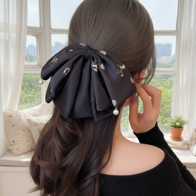 Атласная заколка для хвоста 530 Horse