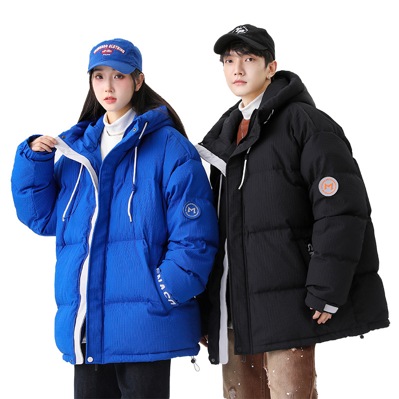 Chaqueta acolchada de algodón para hombres populares otoño e invierno abrigo de pan con capucha ropa para hombres 2023 nueva chaqueta acolchada de algodón caliente de moda chaqueta de tablero ligero