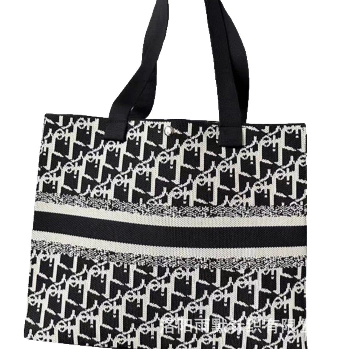 2025 bolso de hombro de pata de gallo rosa de alta calidad popular para mujer nuevo bolso portátil de punto de gran capacidad de moda