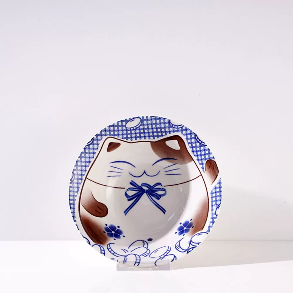 日式餐具斗笠碗斗碗拉面碗家用陶瓷碗ins面碗汤碗大碗泡面白瓷