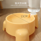 Pet Cat Bowl Кожа кожа Tao Tao Оригинальная сумка с бутылкой для питьевой воды Трехлогнутая питьевая вода. Одиночная чаша продукты кошки пьют воду одиночную миску