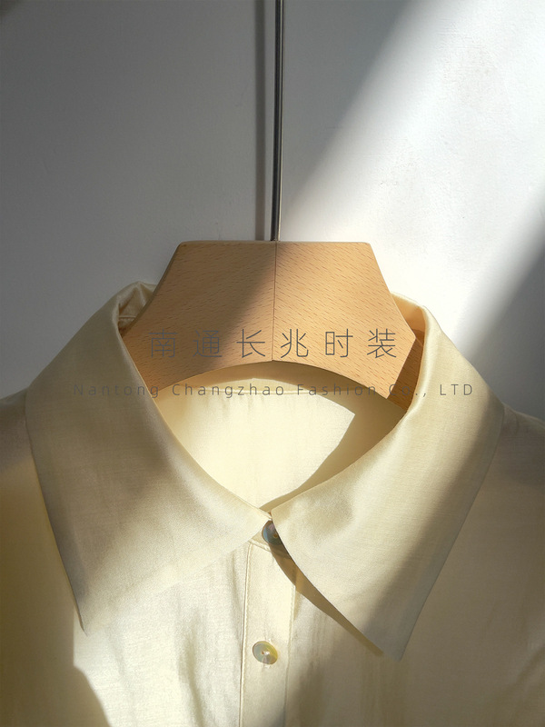 [柔光清透]早秋桑蚕丝棉混纺垂坠防晒衬衫女~高JI宽松外搭慵懒风|undefined