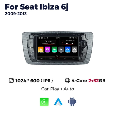 For Seat Ibiza 6j 2009 - 2013 MK4 FR Seat Ibiza Android Navigator (DVD Navigation) - 8227l-quad-core-wifi-version-264-carplay