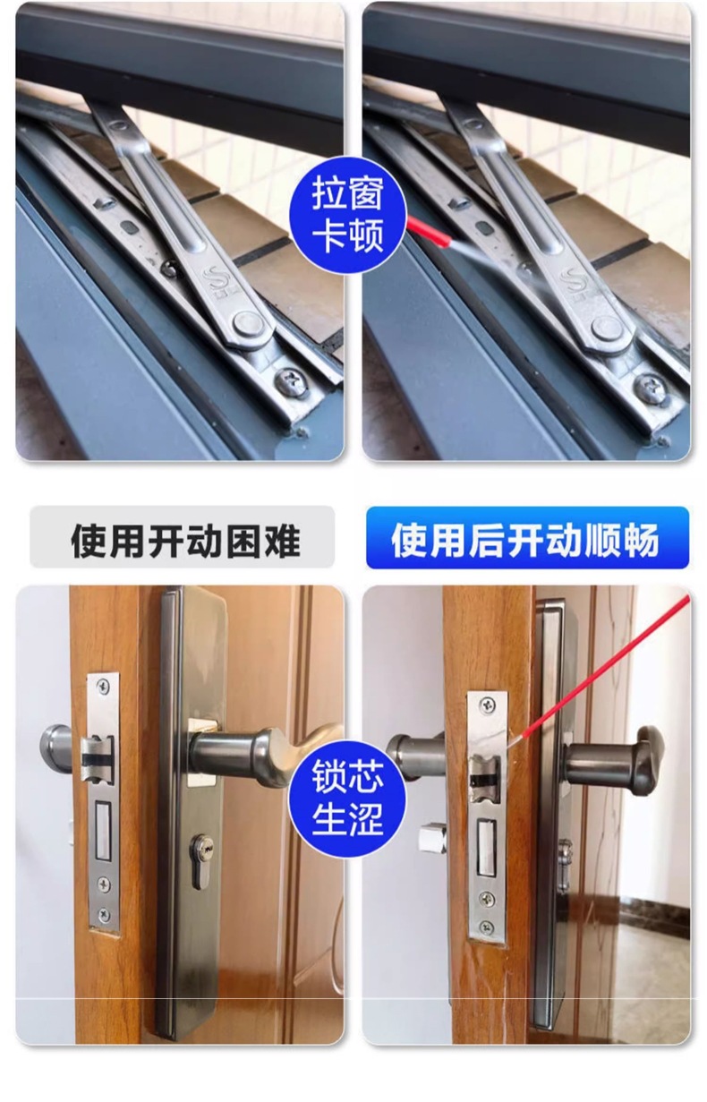 Car Window Lubricant, Sunroof Track, Door Lubrication, Anti-Jamming and Noise Removal Special Cleaning Glass Maintenance Agent
