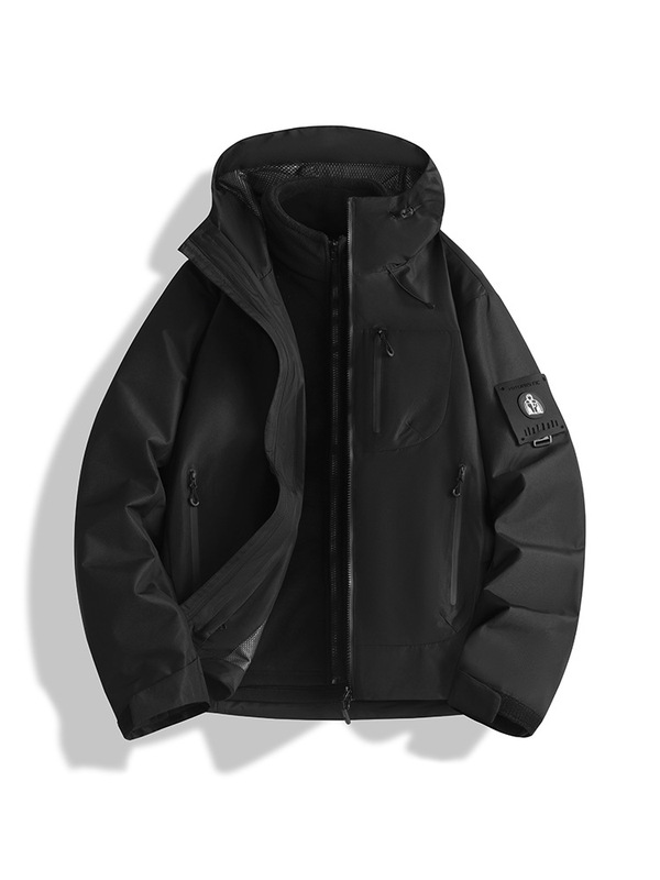 定制新款三合一冲锋衣外套防风防水情侣休闲户外登山服印logo刺绣|undefined
