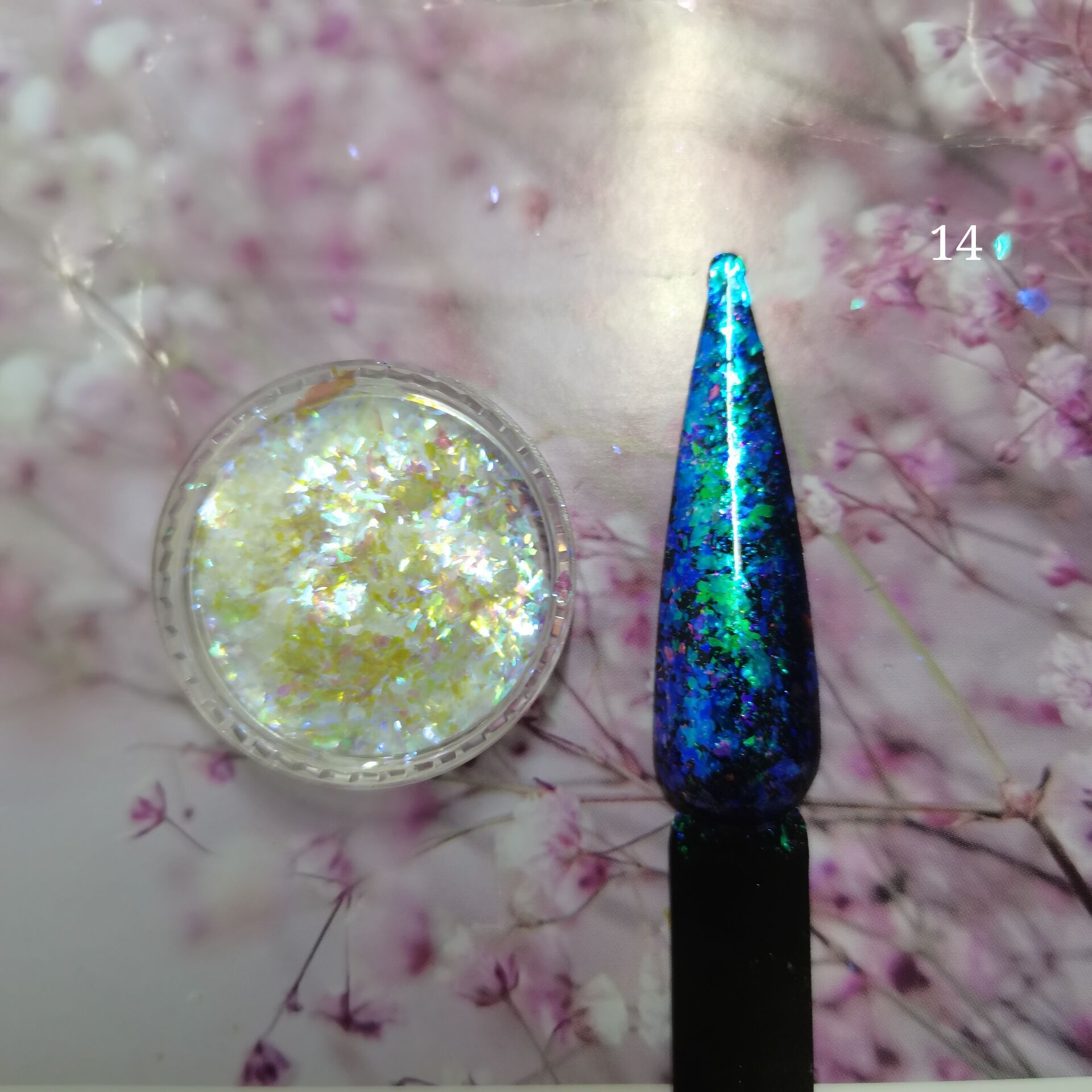 批发TS系列耐溶云锦粉轻薄透明光学变色龙粗片颜料1g/瓶