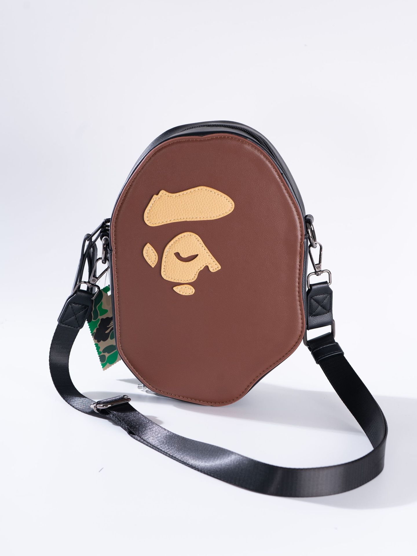 Bape Ape Head Crossbody Bag PU Leather