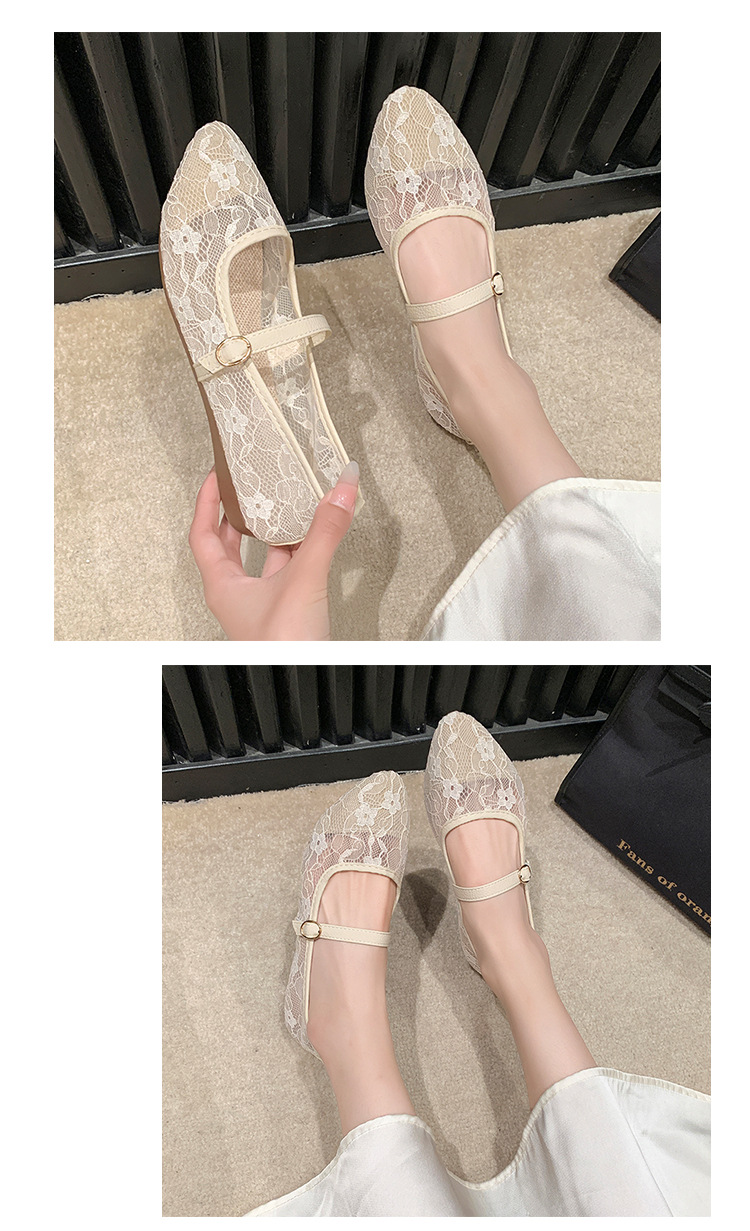Women's Plus Size Casual Loafers Pointed Toe Flat Shoes Mesh_voghion.com