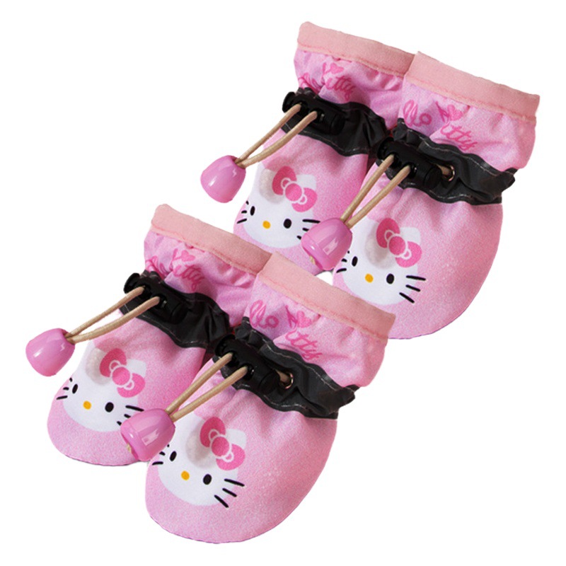 Zapatos de suela blanda para mascotas cuatro estaciones zapatos para perros pequeños perro sin pies de caída otoño cubierta de pie interior delgada verano transpirable