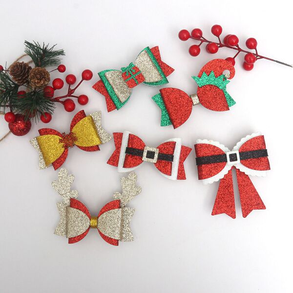 Christmas hairgrip with bow
