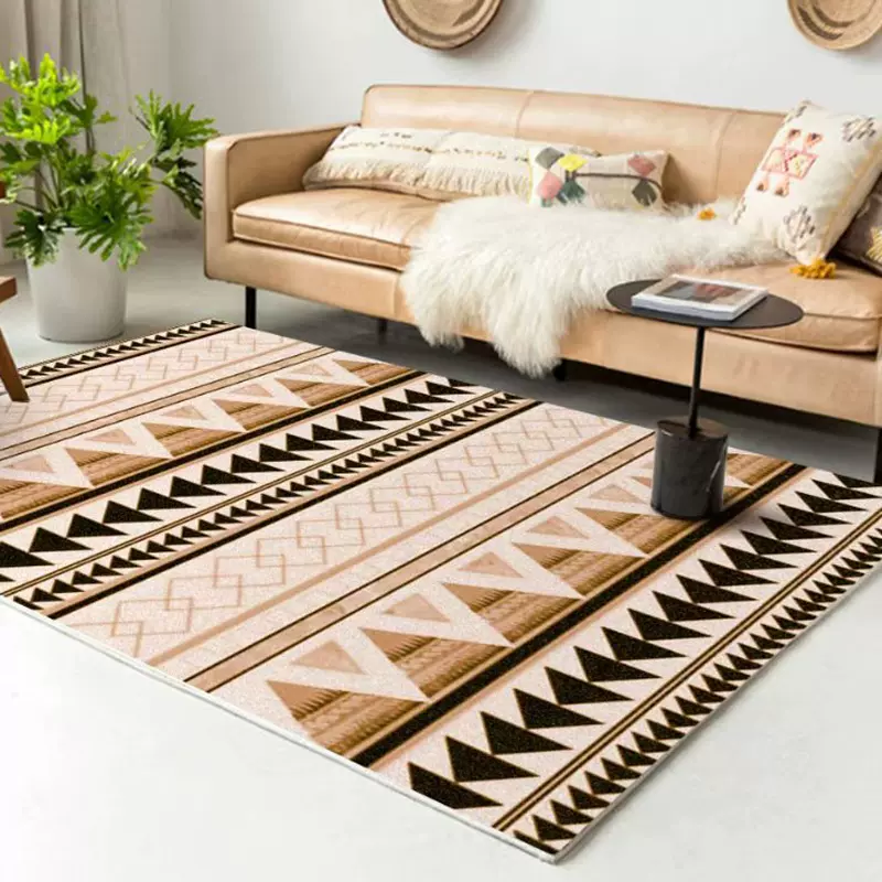 摩洛哥北欧简约全铺地毯一件代发可水洗卧室床边水晶绒地毯家用