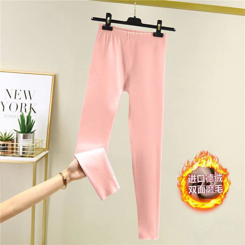 Leggings térmicos de cintura alta con terciopelo alemán, nuevo estilo otoño-invierno 2025, ajuste elástico y delgado, tejido cepillado de doble cara. image 8