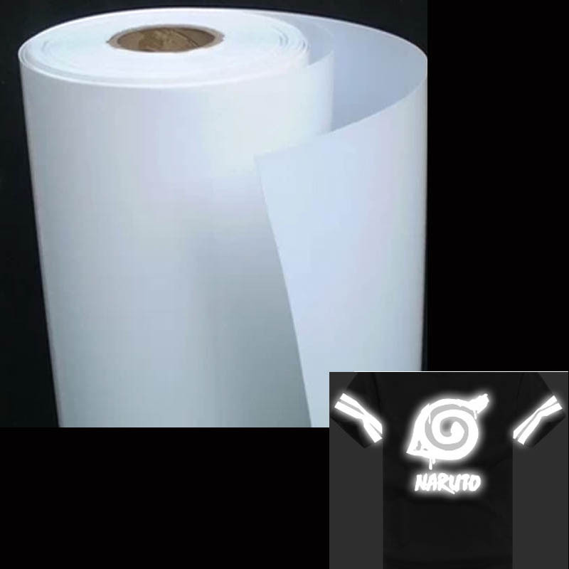 厂家直供半透明白色反光转印膜丝网印花七彩烫画膜高亮反光植株膜