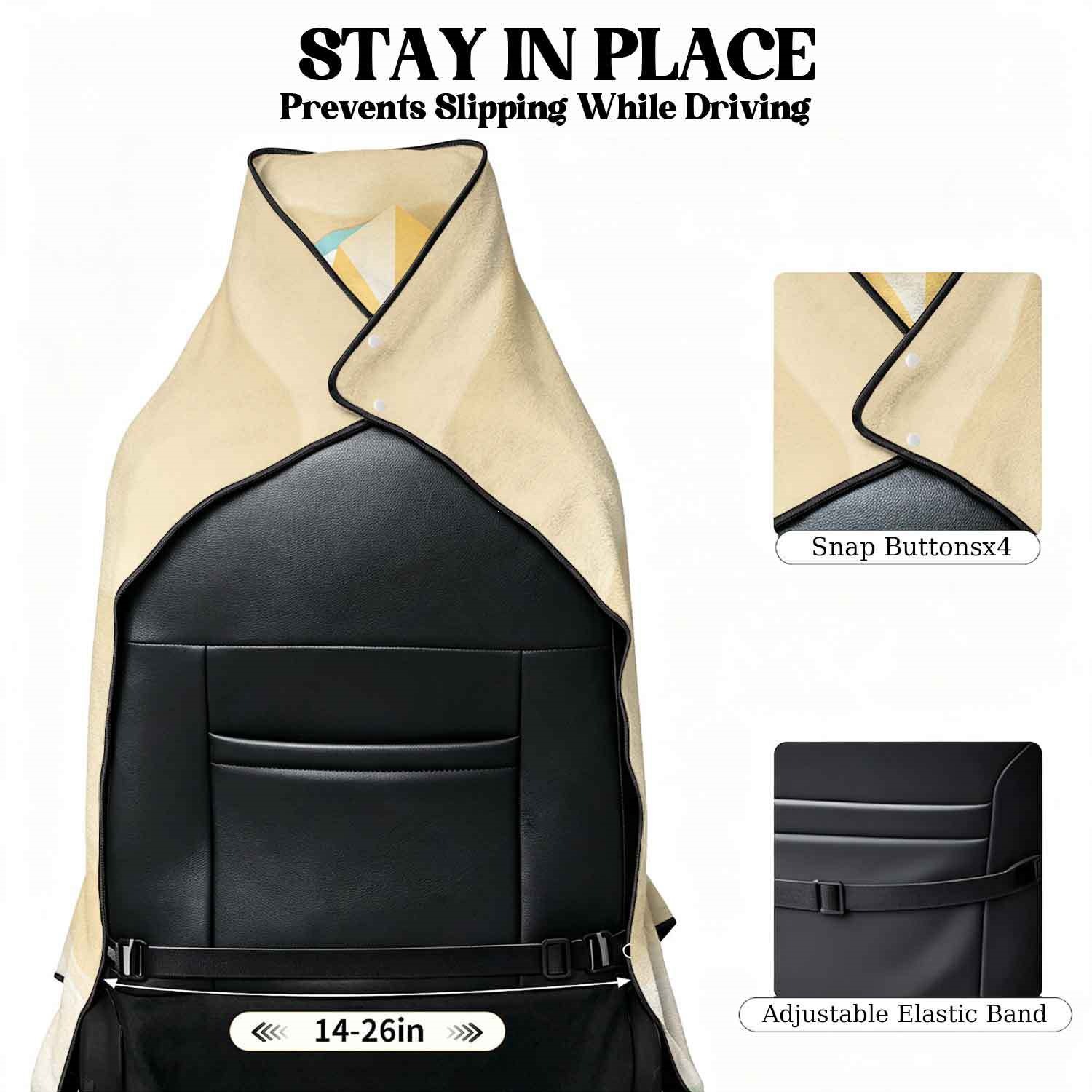 Summer bath towel and car seat cover 2-in-1, ultra-fine fiber outdoor beach and car dual-use universal seat cushion