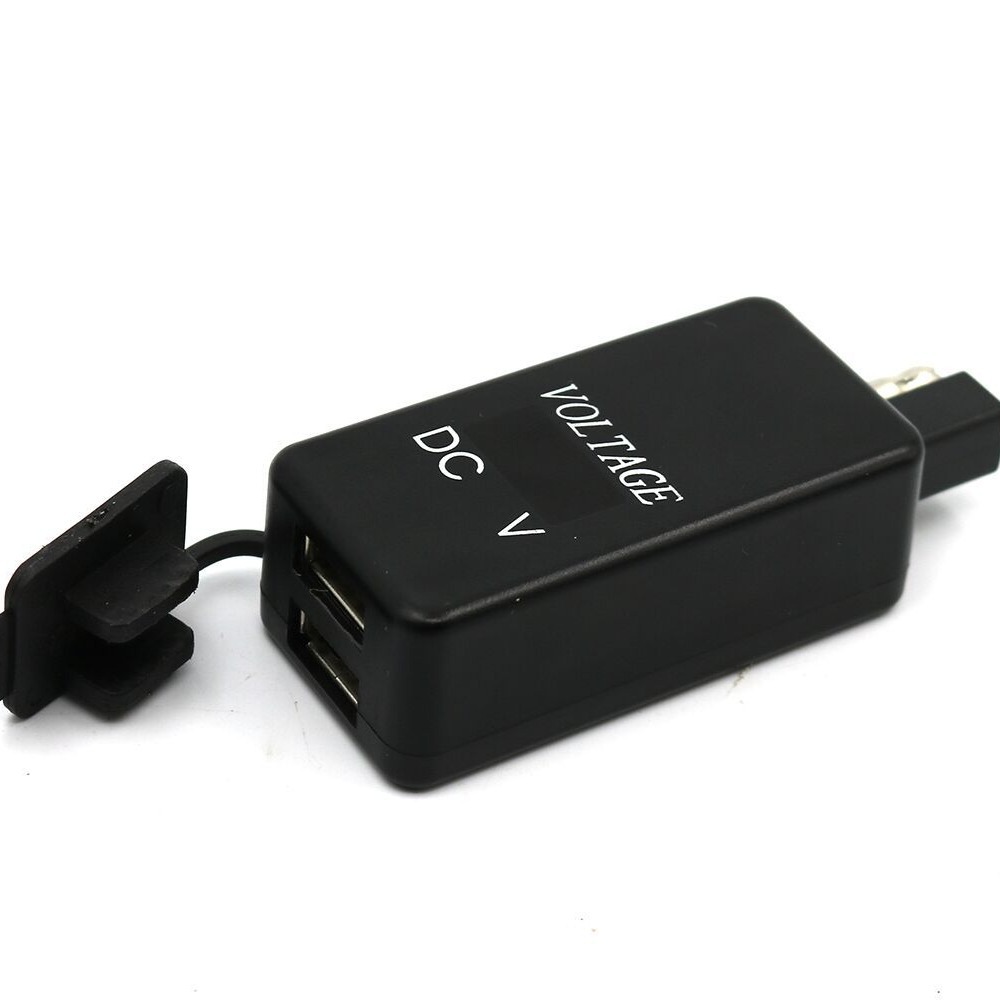 摩托车汽车改装双USB电压表 新品