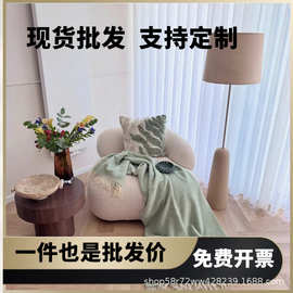 白胖子懒人沙发单人椅设计师异形无扶手客厅阳台轻奢羊羔绒休闲椅