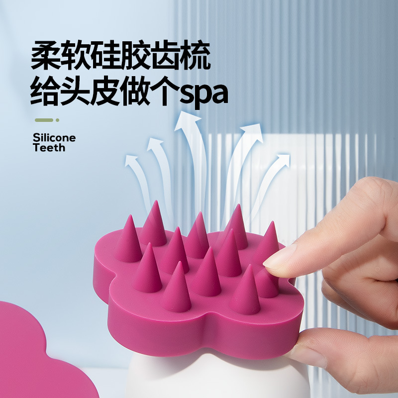 跨境日本洗发梳头皮按摩梳洗头发用梳子硅胶洗头刷蝴蝶洗澡刷批发|undefined