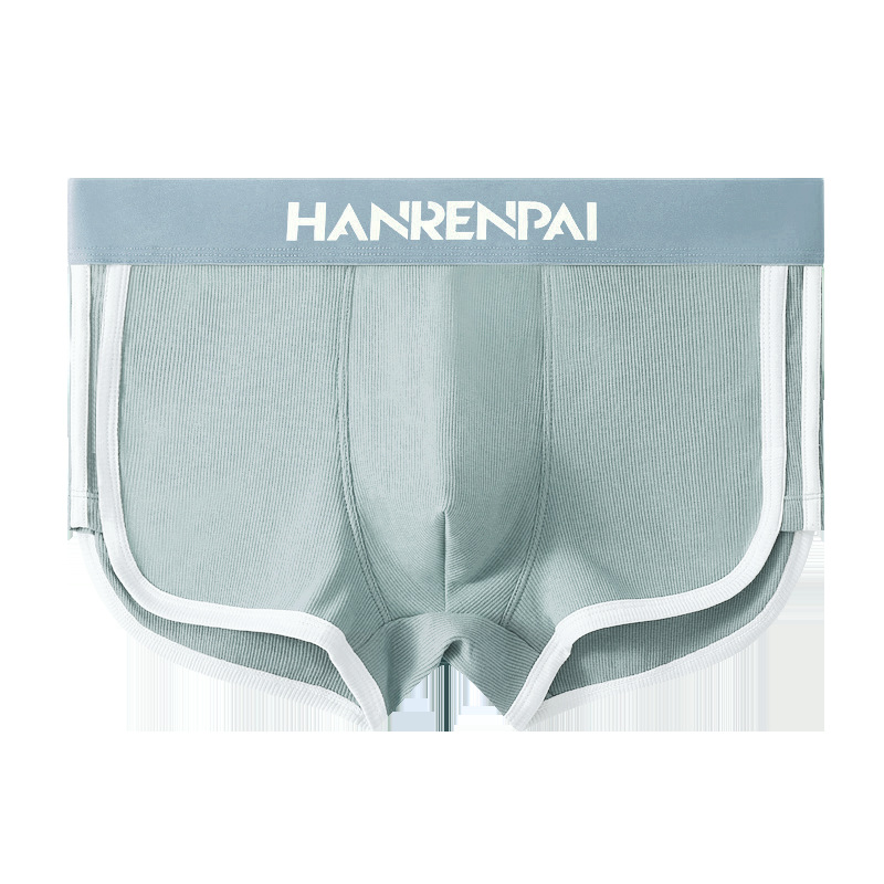 Ropa interior de hombre pantalones cortos de bóxer de algodón para estudiantes adolescentes pantalones deportivos de cuatro esquinas de gran tamaño ropa interior de hombre de cintura media