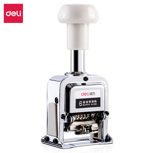 Deli 7506 automatic numbering machine coding machine numbering machine page numbering machine 6-digit date adjustable digital seal