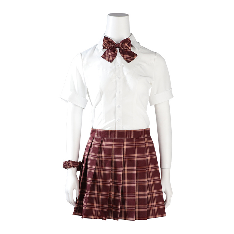 일본식 짧은 소매 JK 유니폼 풀 세트 학술 스타일 달콤한 치마 주름 치마 학생 교복 사피엔 원피스