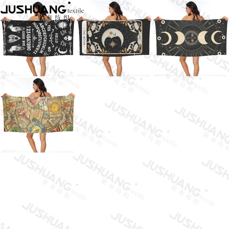 Tarot Beach Towel Bath Towel Wholesale Microfiber Digital Printing Portable Quick Drying Absorbent Amazon