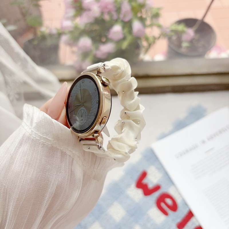 Suitable for Apple Xiaomi Huawei Gt6 Watch Gt5Pro Strap Gt4 Ice Silk Diamond Hair Band Fit54 Bracelet 11