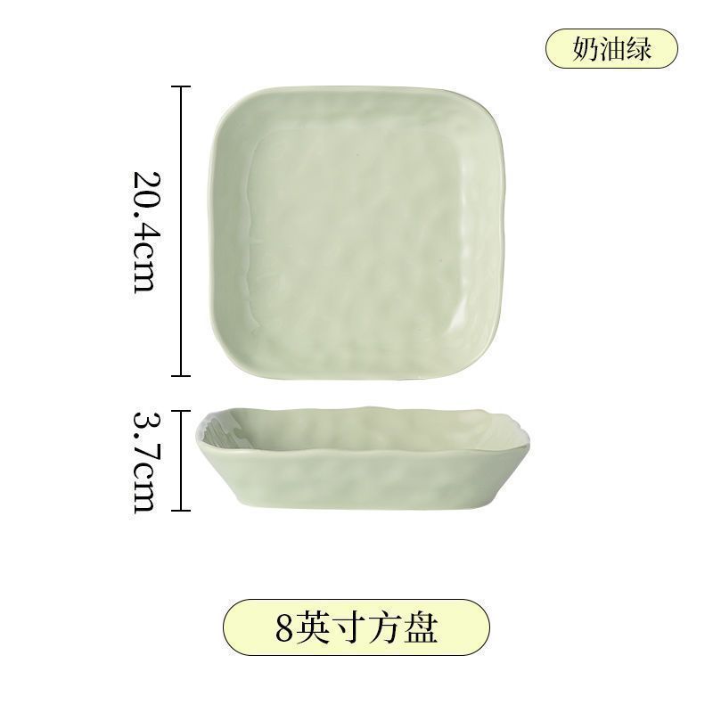 奶油系碗碟套装家用高级感餐具轻奢风碗盘清新碗筷盘子碗简约现代|undefined