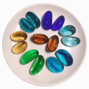 Fish House [landscape stone] aquarium landscape blue cashew glass beads fluorescent stone blue light crystal stone