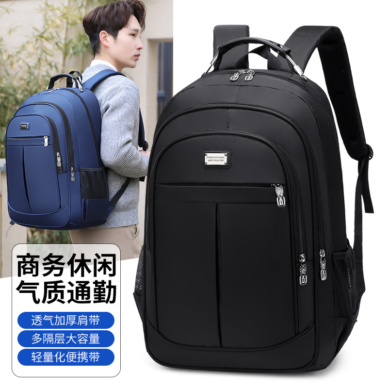 Mochila de negocios para hombre, mochila de viaje al aire libre de gran capacidad, mochila para estudiantes y viajeros, mochila escolar con correas acolchadas.