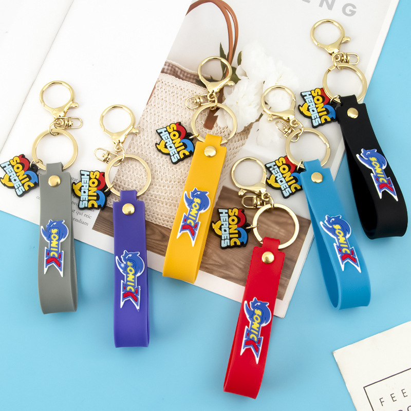 Sonic Keychain Pendant Cartoon Anime Figure Keychain Wrist Strap Small Gift Wholesale in Stock Sonic Keychain Pendant Cartoon Anime Figure Keychain Wrist Strap Small Gift Wholesale in Stock