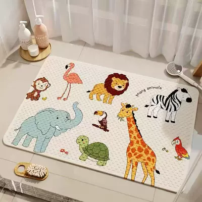 Avtomobil döşəmə paspasları — Toilet Bathroom Floor Mat - xiaoyingying-zoo-no-38-3565cmanti-slip-and-safe-bathing