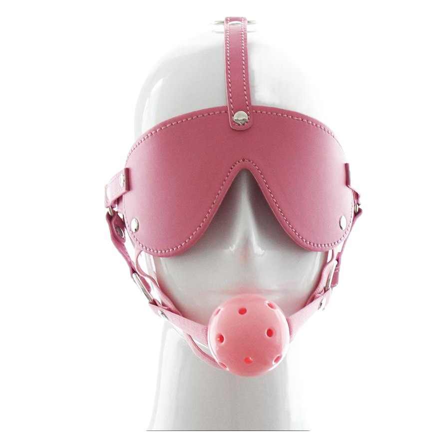 Adultos suministros carácter juego máscara de ojos boca plug combinación traje arnés Chaffe chaffle rendimiento SN235