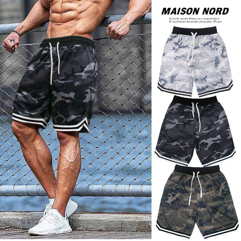 Men's Fitness Shorts Mesh Breathable Basketball Shorts Running Sports Casual Pants Men Men's Fitness Shorts Mesh Breathable Basketball Shorts Running Sports Casual Pants Men