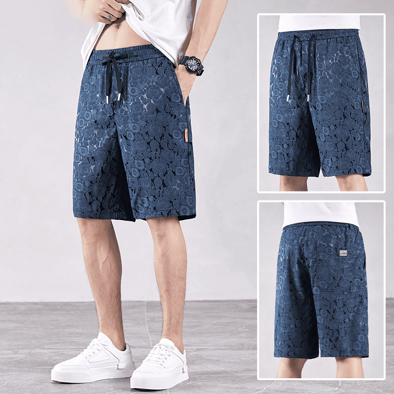 2025 New Men's Casual Sports Shorts Summer Fashion Versatile Trendy Straight Five-Point Pants Men's Mid-Length Pants