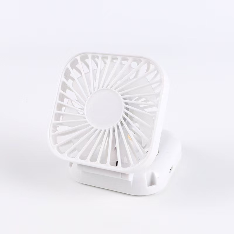 Mini ventilador plegable para colgar en el cuello, recargable por USB, creativo, de doble uso para escritorio, oficina y exteriores, pequeño y portátil.