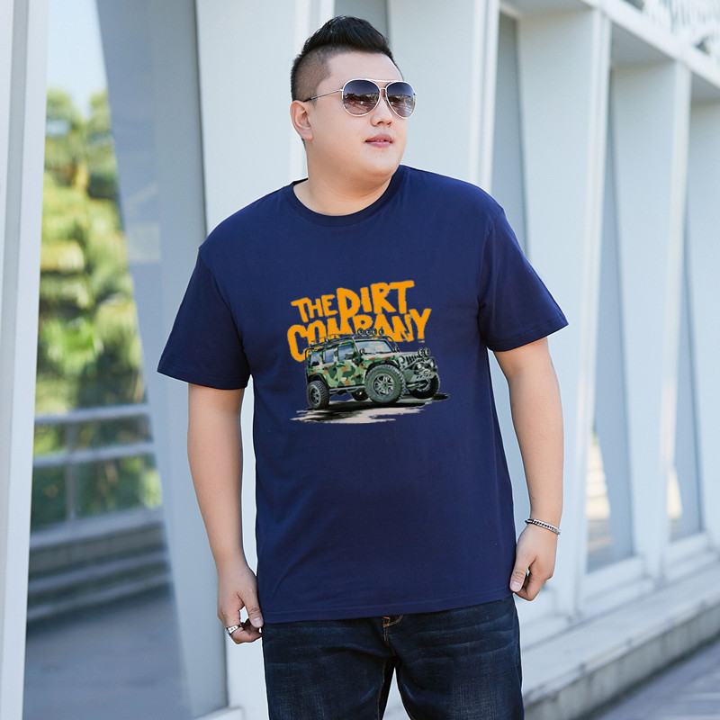Summer Men's Plus-Size Short-Sleeve T-Shirt, Round Neck, Trendy Loose Fit, Large Size T-Shirt for Big and Tall Men, Street Vendor Supply Summer Men's Plus-Size Short-Sleeve T-Shirt, Round Neck, Trendy Loose Fit, Large Size T-Shirt for Big and Tall Men, Street Vendor Supply