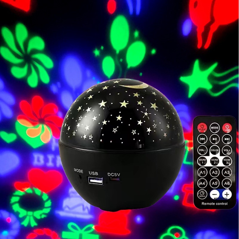 Lámpara proyectora de cielo estrellado con altavoz Bluetooth, luz nocturna romántica y regalo de cumpleaños