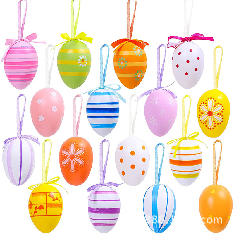 Amazon Explosions DIY Easter Egg Puzzle Decoration Color Painting Simulation Egg Hanging Pendant