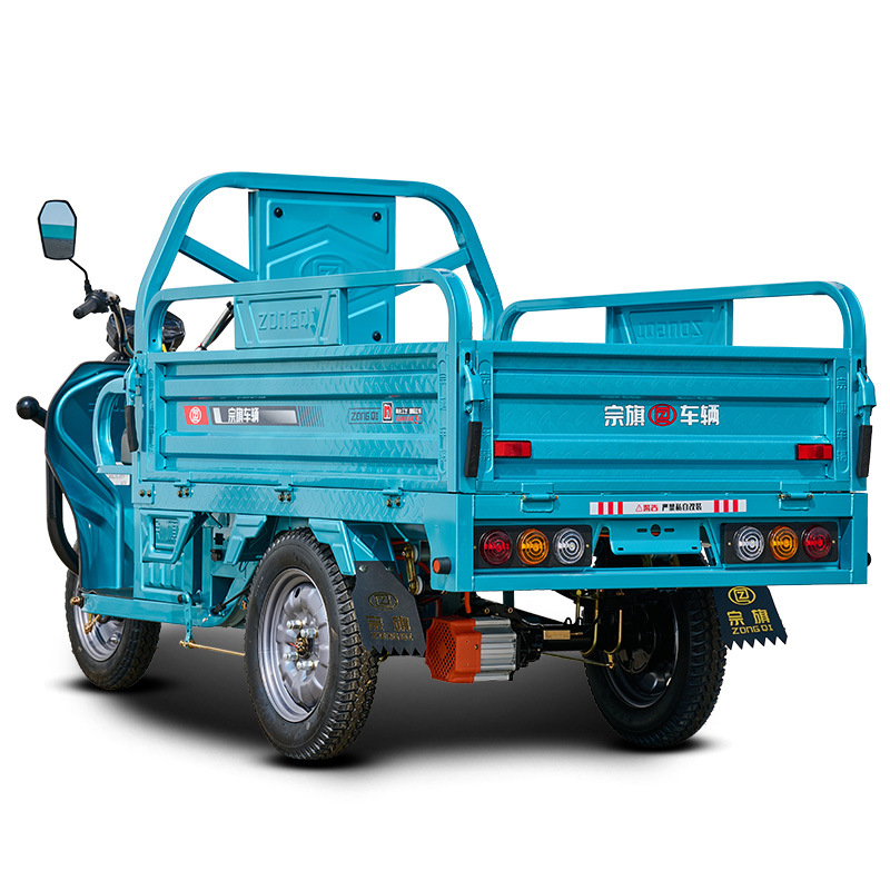 Zongqi triciclo eléctrico agrícola de carga pesada Wang Climbingpo coche de batería doméstico de alta potencia para vender un carro de frutas