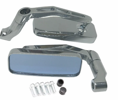 Motorcycle rearview mirror modified ghost fire rearview - electroplated-silver