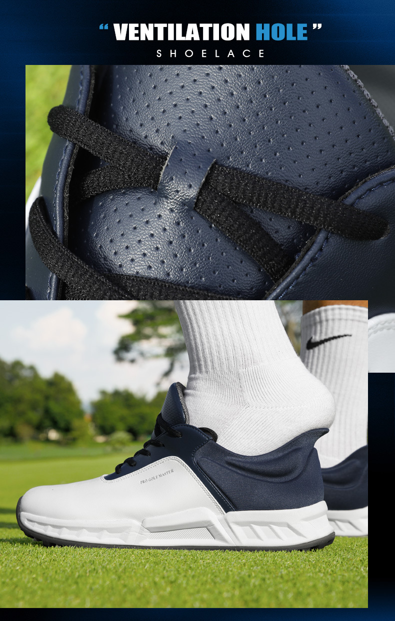 Giày golf PGM nam đế đệm lò xo chống trượt thoáng khí mùa hè — Snow Shadow Grey [phần trên chống thấm nước/lò xo đệm/chân chống trượt đã được cấp bằng sáng chế] XZ439 chi tiết 11