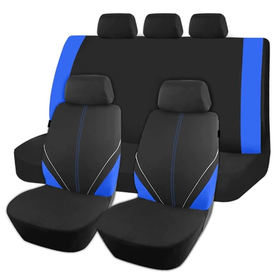Hot-Selling Cross-Border Hit, Universal seat cover - blue-9-piece-set